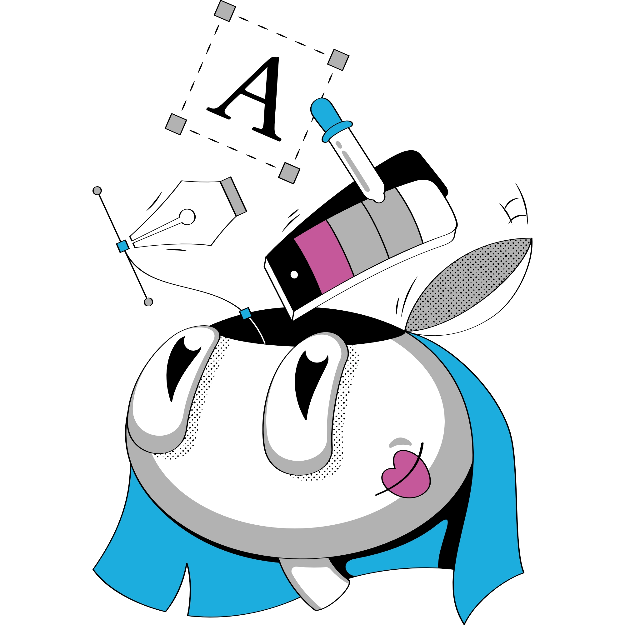 Looney web designer having creative ideas